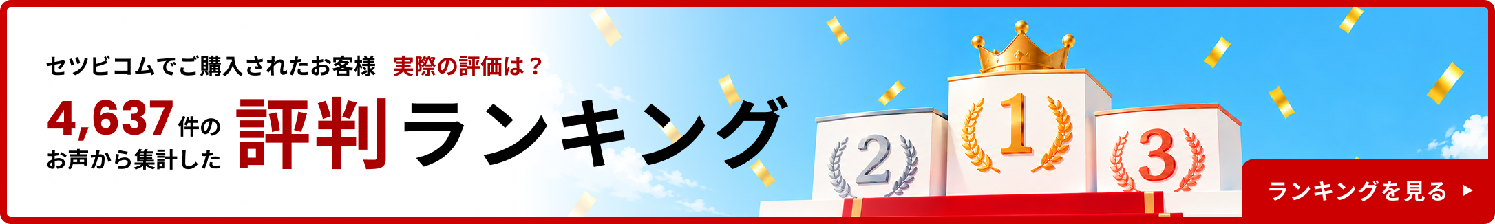 4,637件のお声から集計した評判ランキング